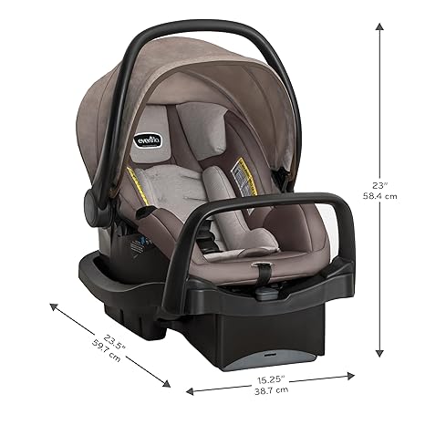 Evenflo Pivot Modular Travel System with LiteMax Infant Car Seat with Anti-Rebound Bar (Desert Tan)