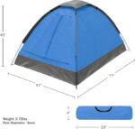 2 Person Camping Tent with Rain Fly and Carrying Bag - Lightweight Outdoor Tent for Backpacking, Hiking, or Beach Use by Wakeman Outdoors