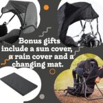 Hiking Baby Carrier Backpack - Comfortable Toddler/Baby Backpack Carrier System with Diaper Change Pad, Insulated Pocket + Rain and Sun Hood to Protect Your Child