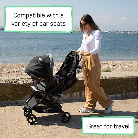 Ingenuity 3Dquickclose CS+ Compact Fold Stroller – Lightweight Stroller with Oversized Canopy, Extra-Large Storage and Compact Fold