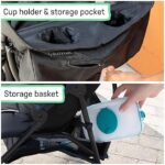 Summer by Ingenuity 3D Mini Convenience Stroller – Lightweight Stroller with Compact Fold, Multi-Position Recline, Canopy with Pop Out Sun Visor and More – Umbrella Stroller for Travel and More, Gray
