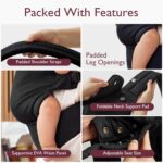 Momcozy Baby Carrier - Ergonomic, Cozy and Lightweight Carrier for 7-44lbs, Effortless to Put On, Ideal for Hands-Free Parenting, Enhanced Lumbar Support, Purehug for Infant to Toddler, Black